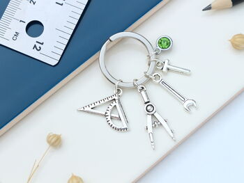 Engineer Personalised Keyring Engineering Student, Graduation Gift, 6 of 8
