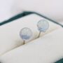 Genuine Aquamarine Crystal Ball Stud Earrings, thumbnail 6 of 11