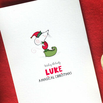 Personalised Elf Christmas Card, 2 of 3