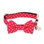 The York Red Pink White Spotty Dog Collar Bow Tie, thumbnail 2 of 12