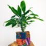 African Patchwork Fabric Plant Pot Holder, thumbnail 2 of 3