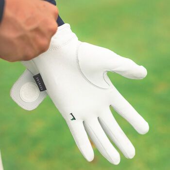 White Cabretta Leather High Quality Golf Glove, 2 of 9