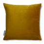 Luxury Super Soft Velvet Cushion Mustard Yellow, thumbnail 1 of 6