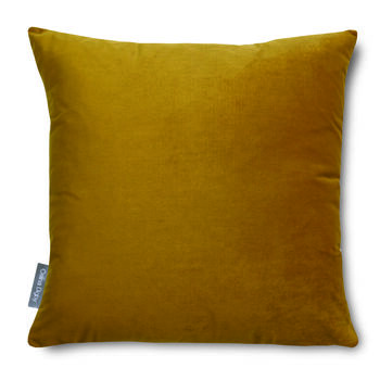 Luxury Super Soft Velvet Cushion Mustard Yellow, 2 of 7