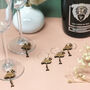 Personalised Party Flamingo Wine Glass Charms, thumbnail 6 of 12