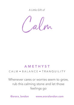 Calm Amethyst Heart Worry Thumb Stone Gift For Calm And De Stress, 9 of 9