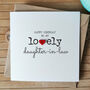 Personalised Birthday Card For Special Daughter In Law, Handmade Card, thumbnail 1 of 4