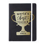 Personalised 'World’s Best Teacher' Trophy Notebook Teacher Gift, thumbnail 5 of 5