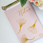 Personalised Soft Cover Gold Foil Notebook | Gingko, thumbnail 2 of 4