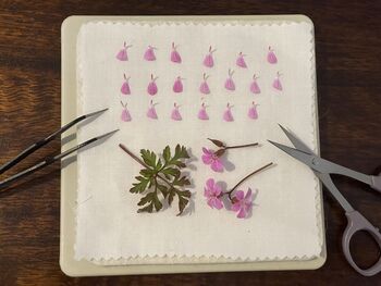 Vintage Pendant Necklace With Real Flowers In Black Lacquer, 10 of 12