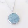 The Circle Aquamarine March Birthstone Necklace, Silver, thumbnail 6 of 8