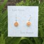 Marigold Orange Flower Drop Earrings, thumbnail 2 of 4