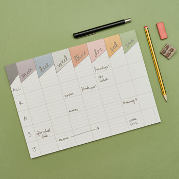 Weekly Planner / Family Planner, Recycled Paper, 5 of 9