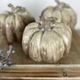 Decorative Squat Table Top Pumpkin Set Three, thumbnail 2 of 4