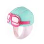 Girls Aqua Pink Motorcycle Hat, thumbnail 1 of 4
