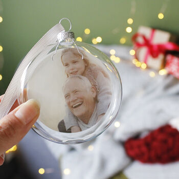 Photo Memory Christmas Bauble For Grandparents, 3 of 5