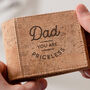 Personalised Vegan Cork Wallet For Dad, thumbnail 1 of 7