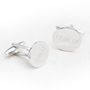 Contemporary Personalised Oval Cufflinks, thumbnail 1 of 5