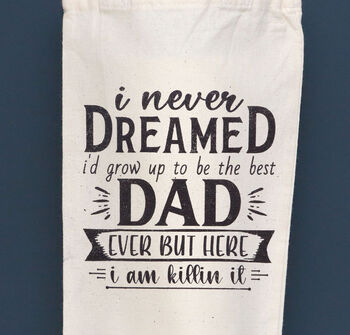Personalised Dad Father's Day Gift Bottle Bag, 3 of 3
