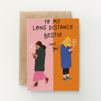 Long Distance Bestie Galentines Card, 2 of 2