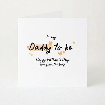 Personalised Daddy To Be Father’s Day Card From The Bump, 3 of 6