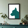 Custom Dog Silhouette Pet Portrait Gift, thumbnail 3 of 9