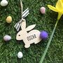 Personalised Easter Bunny Rabbit Hanging Decoration, thumbnail 1 of 3