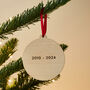 Personalised Pet’s Paw Print Christmas Bauble, thumbnail 2 of 2