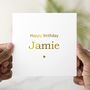 Personalised Simple Gold Foil Birthday Card, thumbnail 1 of 3