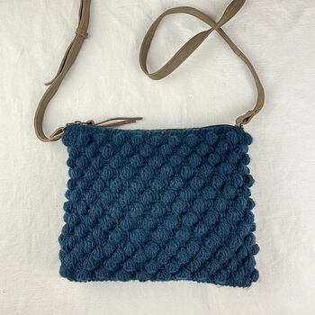 Fair Trade Crochet Boho Bobble Cross Body Handbag, 6 of 12