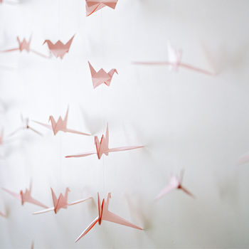 Origami Bird Cranes Hanging Paper Backdrop One String, 8 of 9