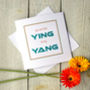 Personalised Ying Yang Greetings Card, thumbnail 1 of 2