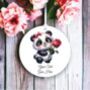 Personalised Cute Rose Animal Panda Decoration, thumbnail 2 of 2