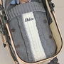 Personalised Knitted Baby Stroller Wrap, thumbnail 1 of 7
