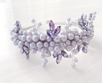 Lilac Pearl Occasion Hairband, 3 of 4