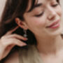 Mini Silver Sun Huggie Hoop Earrings, thumbnail 4 of 4