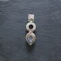 Multi Gemstone Crystal Pendant Set In Sterling Silver, thumbnail 10 of 12