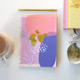 A5 Gold Foiled Abstract Pink And Purple Notebook, thumbnail 1 of 3