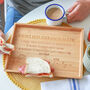 Personalised Bacon Sandwich Bamboo Serving Tray, thumbnail 3 of 7