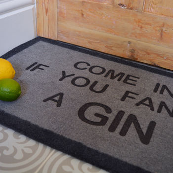 'Come In If You Fancy A Gin' Internal Doormat, 3 of 3
