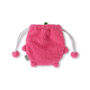 Pink Strawberry Fluffy Fruit Drawstring Pouch, thumbnail 3 of 3
