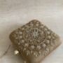 Gold Raw Silk Mandala Design Square Clutch Bag, thumbnail 4 of 9