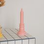 Minimalist Table Pillar Candle / Pastel Soy Wax Candle, thumbnail 5 of 5