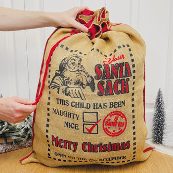 Naughty And Nice Christmas Sack Traditional Christmas, 7 of 9