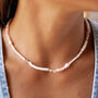 'Love Is Here' Natural Stone, Pearl And Shell Necklace, thumbnail 2 of 10