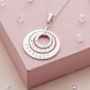 Personalised Silver Circles Necklace, thumbnail 1 of 4