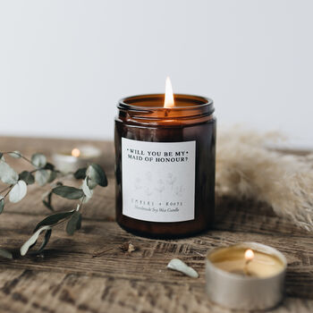 'Will You Be My Maid Of Honour?' Scented Soy Wax Candle, 4 of 9