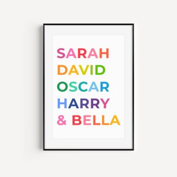 Personalised Family Names Print, 2 of 3