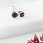 Sterling Silver January Birthstone Stud Earrings Garnet, thumbnail 4 of 5
