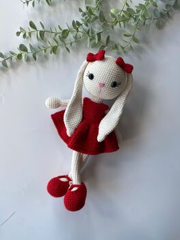 Organic Handmade Crochet Bunny For Babies And Kids, 6 of 7